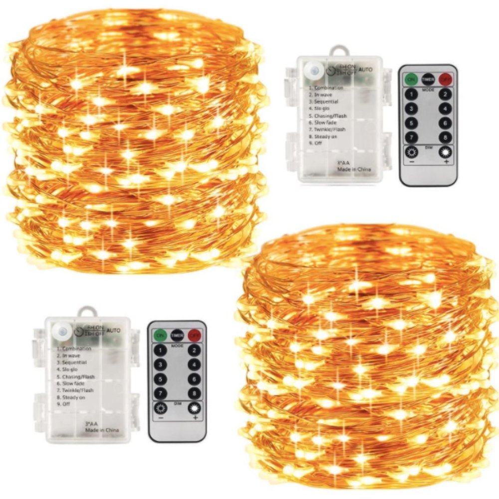 Fairy String Lights with Batteries 33 Feet 100 Led